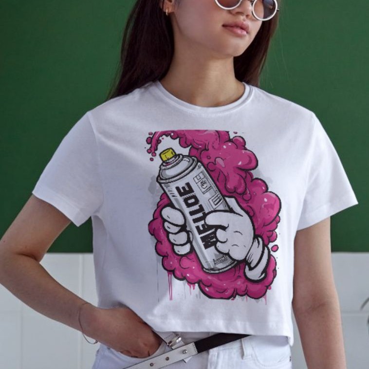 Unisex Oversize 24/1 Penye DTF Baskılı Tişört - DTF117