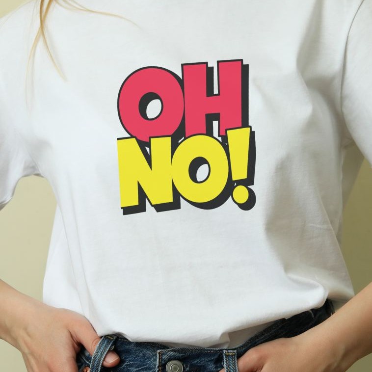 Unisex Oversize 24/1 Penye DTF Baskılı Tişört - DTF118