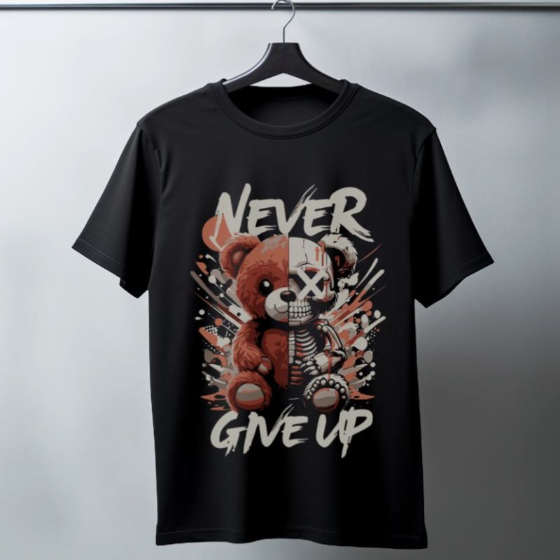 Unisex Oversize 24/1 Penye DTF Baskılı Tişört - DTF127
