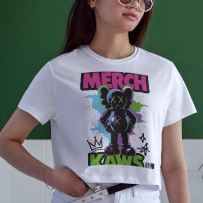 Unisex Oversize 24/1 Penye DTF Baskılı Tişört - DTF129