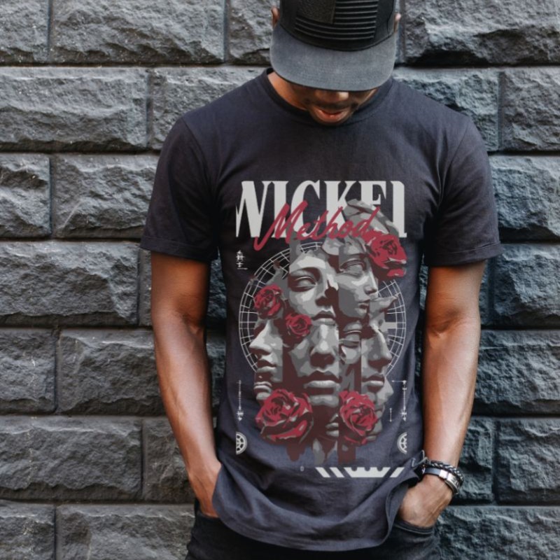 Unisex Oversize 24/1 Penye DTF Baskılı Tişört - DTF142
