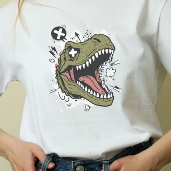 Unisex Oversize 24/1 Penye DTF Baskılı Tişört - DTF148