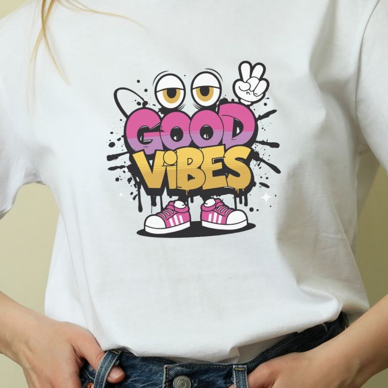 Unisex Oversize 24/1 Penye DTF Baskılı Tişört - DTF156