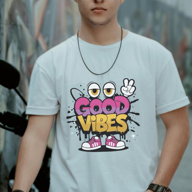 Unisex Oversize 24/1 Penye DTF Baskılı Tişört - DTF156