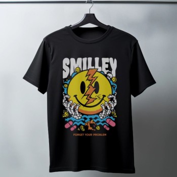 Unisex Oversize 24/1 Penye DTF Baskılı Tişört - DTF157