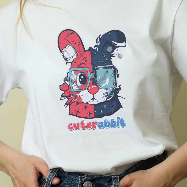 Unisex Oversize 24/1 Penye DTF Baskılı Tişört - DTF159