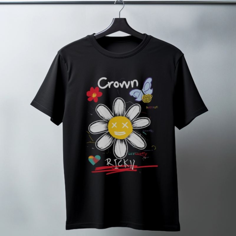 Unisex Oversize 24/1 Penye DTF Baskılı Tişört - DTF164