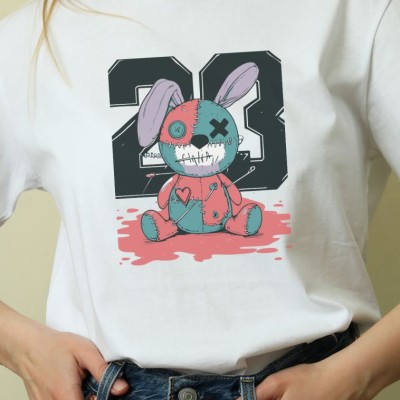 Unisex Oversize 24/1 Penye DTF Baskılı Tişört - DTF169