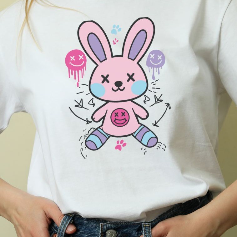 Unisex Oversize 24/1 Penye DTF Baskılı Tişört - DTF170