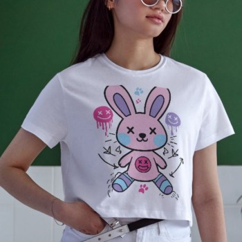 Unisex Oversize 24/1 Penye DTF Baskılı Tişört - DTF170