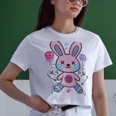 Unisex Oversize 24/1 Penye DTF Baskılı Tişört - DTF170