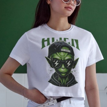 Unisex Oversize 24/1 Penye DTF Baskılı Tişört - DTF173