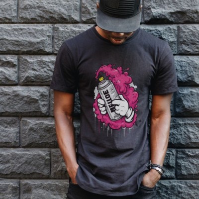 Unisex Oversize 24/1 Penye DTF Baskılı Tişört - DTF179