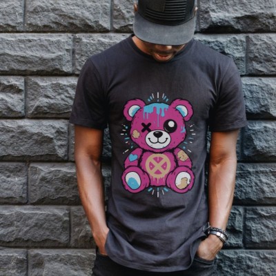 Unisex Oversize 24/1 Penye DTF Baskılı Tişört - DTF182