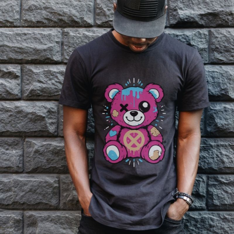 Unisex Oversize 24/1 Penye DTF Baskılı Tişört - DTF182