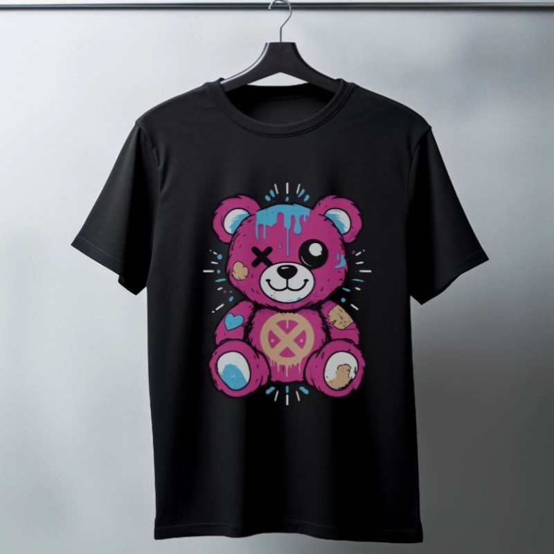 Unisex Oversize 24/1 Penye DTF Baskılı Tişört - DTF182