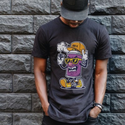 Unisex Oversize 24/1 Penye DTF Baskılı Tişört - DTF183