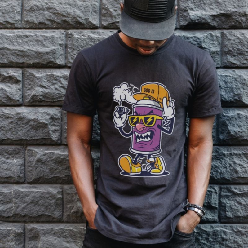 Unisex Oversize 24/1 Penye DTF Baskılı Tişört - DTF183