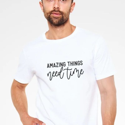 Unisex Oversize 24/1 Penye DTF Baskılı Tişört - DTF196
