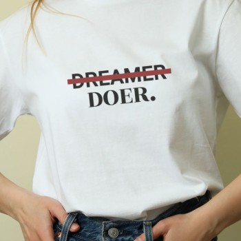 Unisex Oversize 24/1 Penye DTF Baskılı Tişört - DTF228