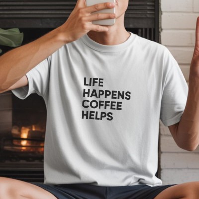 Unisex Oversize 24/1 Penye DTF Baskılı Tişört - DTF243