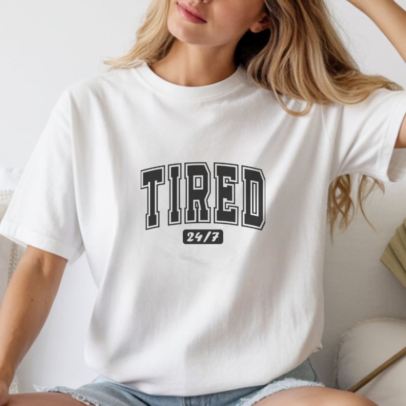 Unisex Oversize 24/1 Penye DTF Baskılı Tişört - DTF262