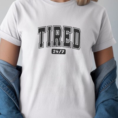 Unisex Oversize 24/1 Penye DTF Baskılı Tişört - DTF262