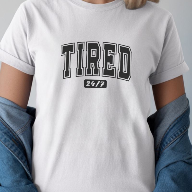 Unisex Oversize 24/1 Penye DTF Baskılı Tişört - DTF262