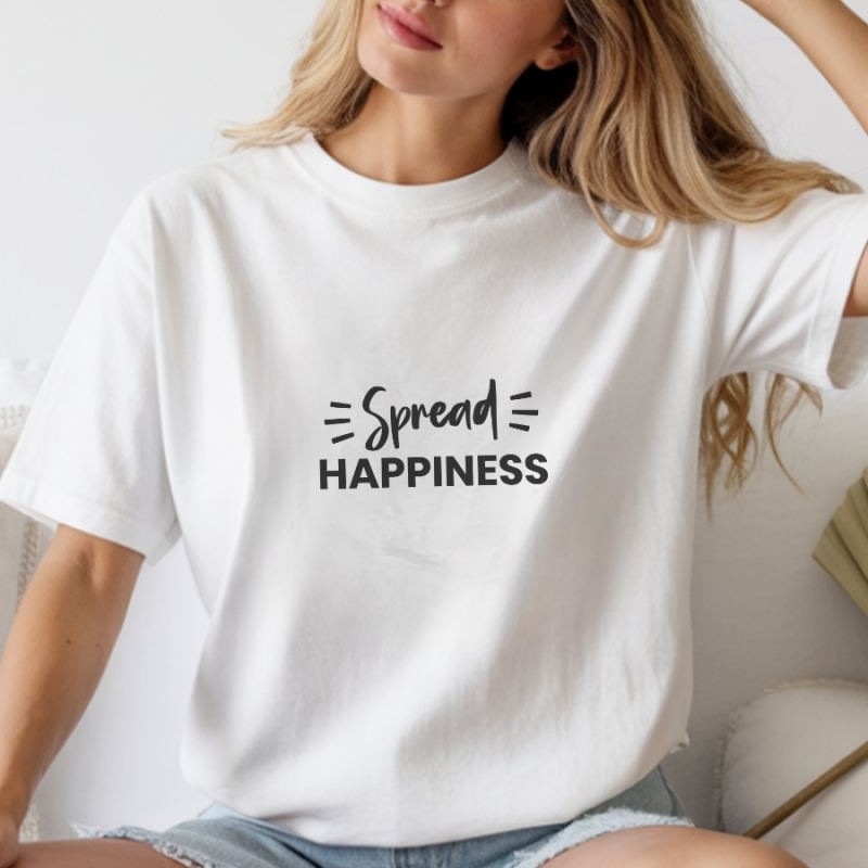 Unisex Oversize 24/1 Penye DTF Baskılı Tişört - DTF266