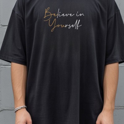 Unisex Oversize 24/1 Penye DTF Baskılı Tişört - DTF279