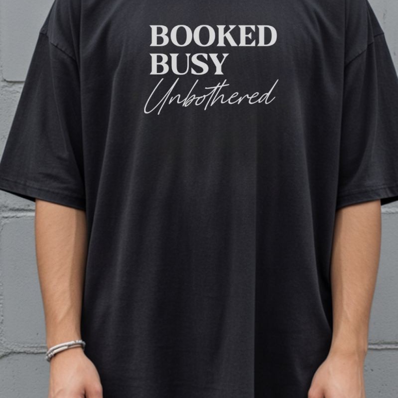 Unisex Oversize 24/1 Penye DTF Baskılı Tişört - DTF281
