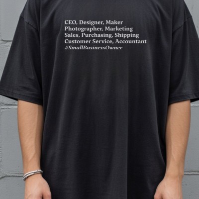 Unisex Oversize 24/1 Penye DTF Baskılı Tişört - DTF285