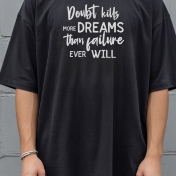 Unisex Oversize 24/1 Penye DTF Baskılı Tişört - DTF291