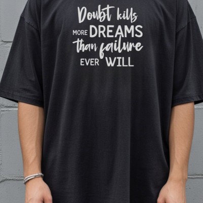 Unisex Oversize 24/1 Penye DTF Baskılı Tişört - DTF291