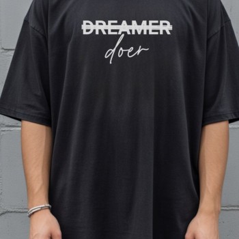 Unisex Oversize 24/1 Penye DTF Baskılı Tişört - DTF292