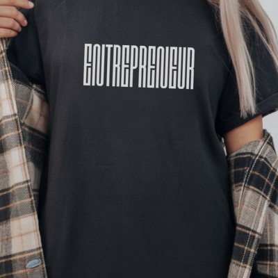 Unisex Oversize 24/1 Penye DTF Baskılı Tişört - DTF297