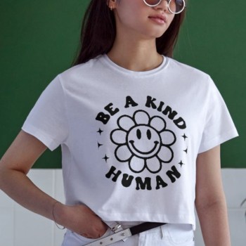 Unisex Oversize 24/1 Penye DTF Baskılı Tişört - DTF59