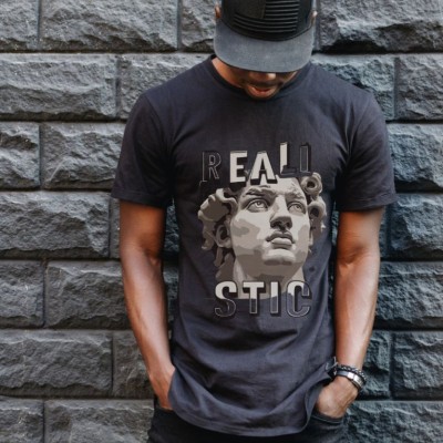 Unisex Oversize 24/1 Penye DTF Baskılı Tişört - DTF70