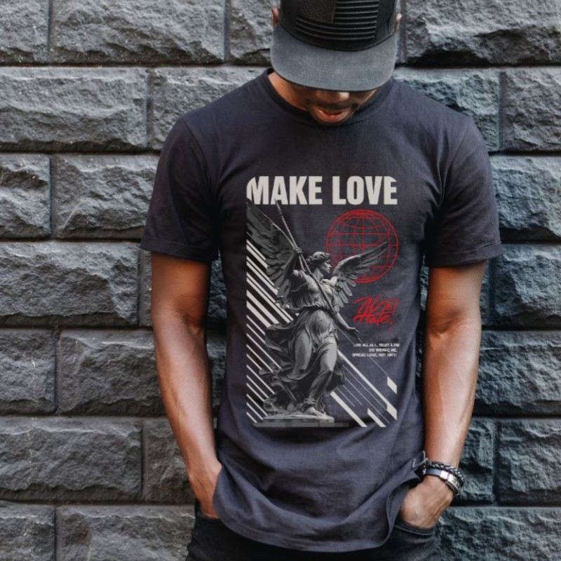Unisex Oversize 24/1 Penye DTF Baskılı Tişört - DTF78