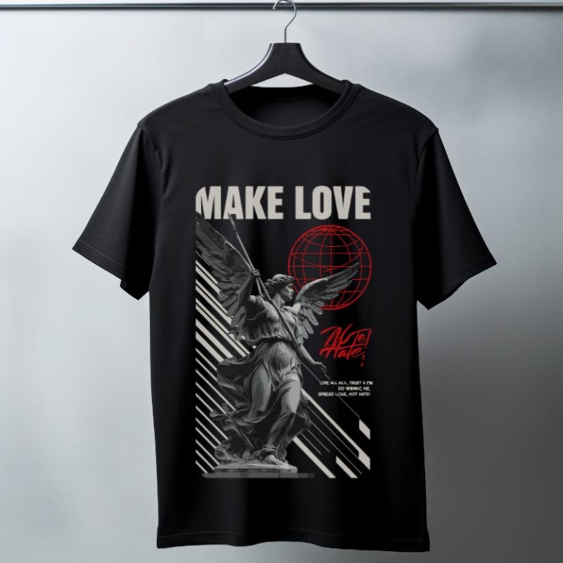 Unisex Oversize 24/1 Penye DTF Baskılı Tişört - DTF78