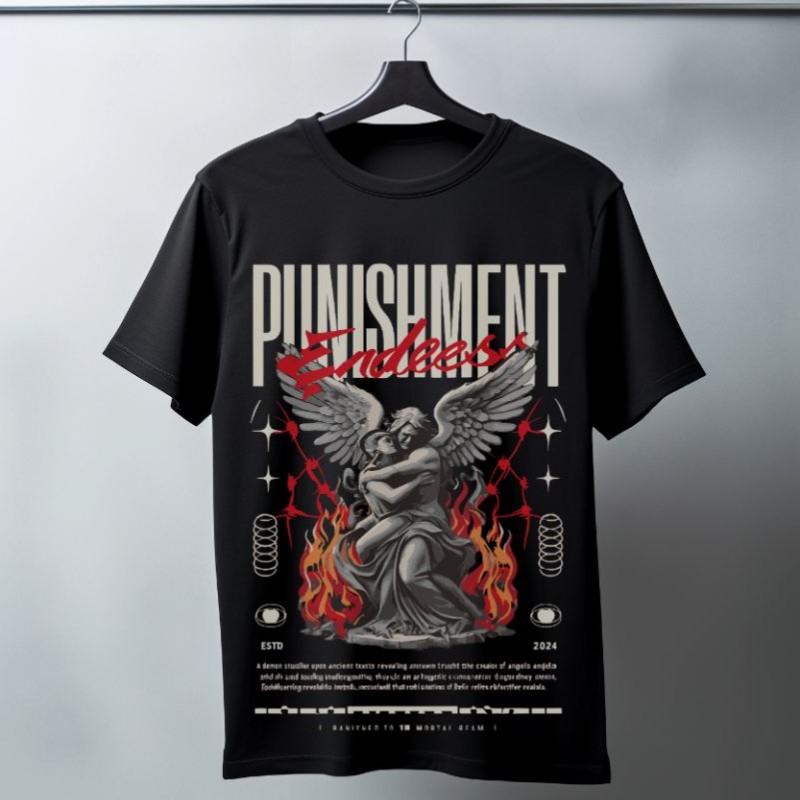 Unisex Oversize 24/1 Penye DTF Baskılı Tişört - DTF81