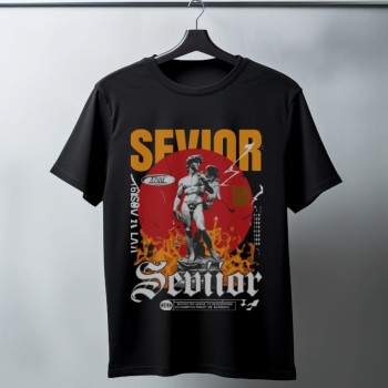 Unisex Oversize 24/1 Penye DTF Baskılı Tişört - DTF82