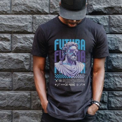Unisex Oversize 24/1 Penye DTF Baskılı Tişört - DTF85