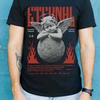 Unisex Oversize 24/1 Penye DTF Baskılı Tişört - DTF86