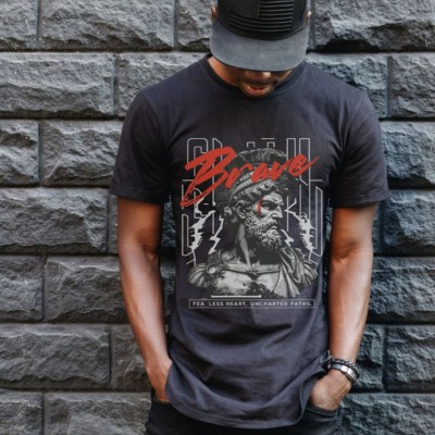Unisex Oversize 24/1 Penye DTF Baskılı Tişört - DTF92