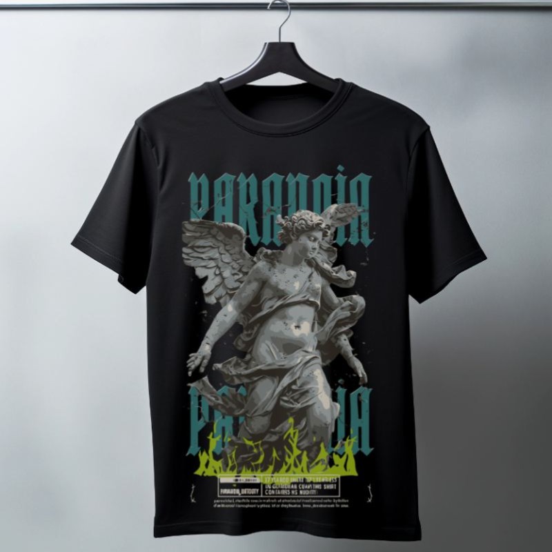 Unisex Oversize 24/1 Penye DTF Baskılı Tişört - DTF93