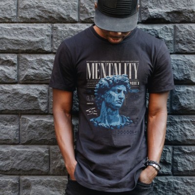 Unisex Oversize 24/1 Penye DTF Baskılı Tişört - DTF95