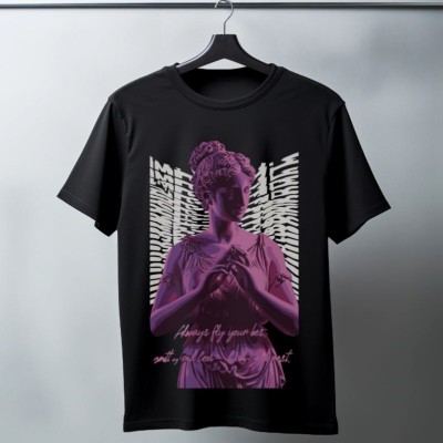 Unisex Oversize 24/1 Penye DTF Baskılı Tişört - DTF97