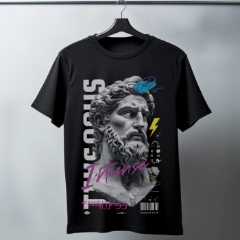Unisex Oversize 24/1 Penye DTF Baskılı Tişört - DTF98
