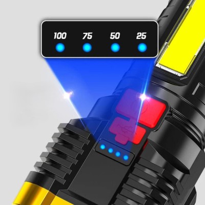 USB Şarjlı 4 Modlu El Feneri 